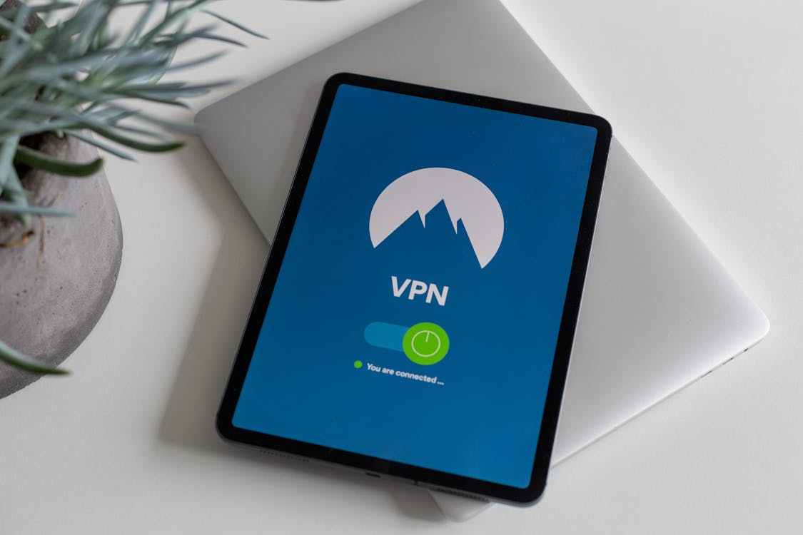 A tablet with a VPN