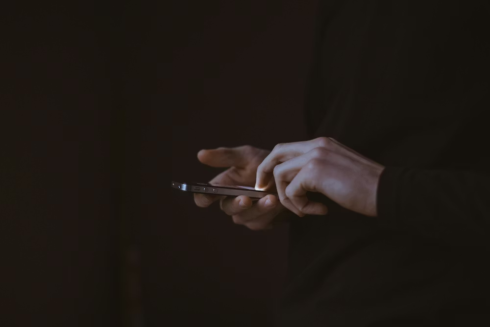A person holding a phone
